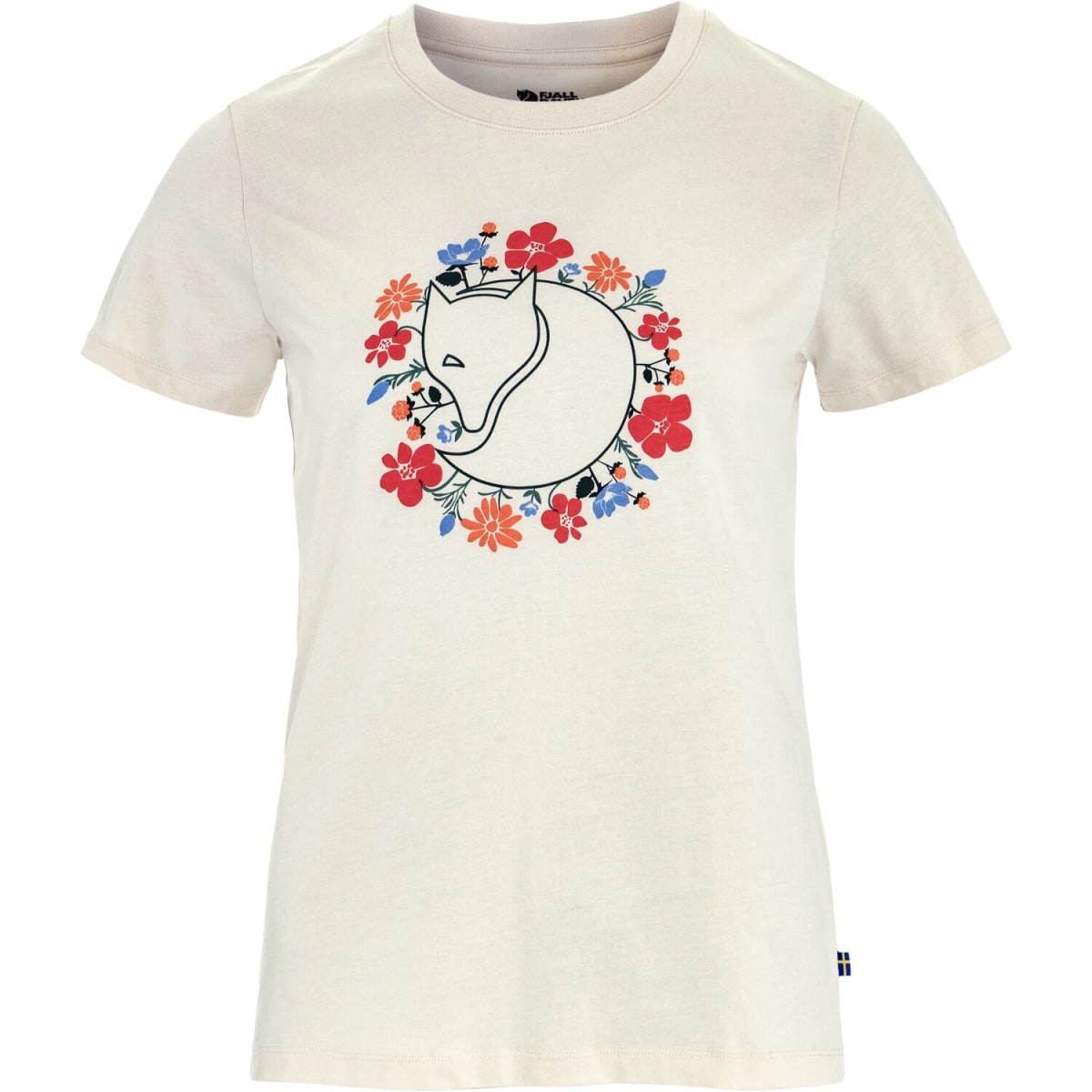 Fjällblomster Fox T-shirt W — Chalk White